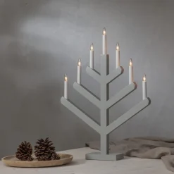 VINGA Ljusstake 7L 62cm Grå