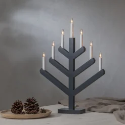 VINGA Ljusstake 7L 62cm Grafit