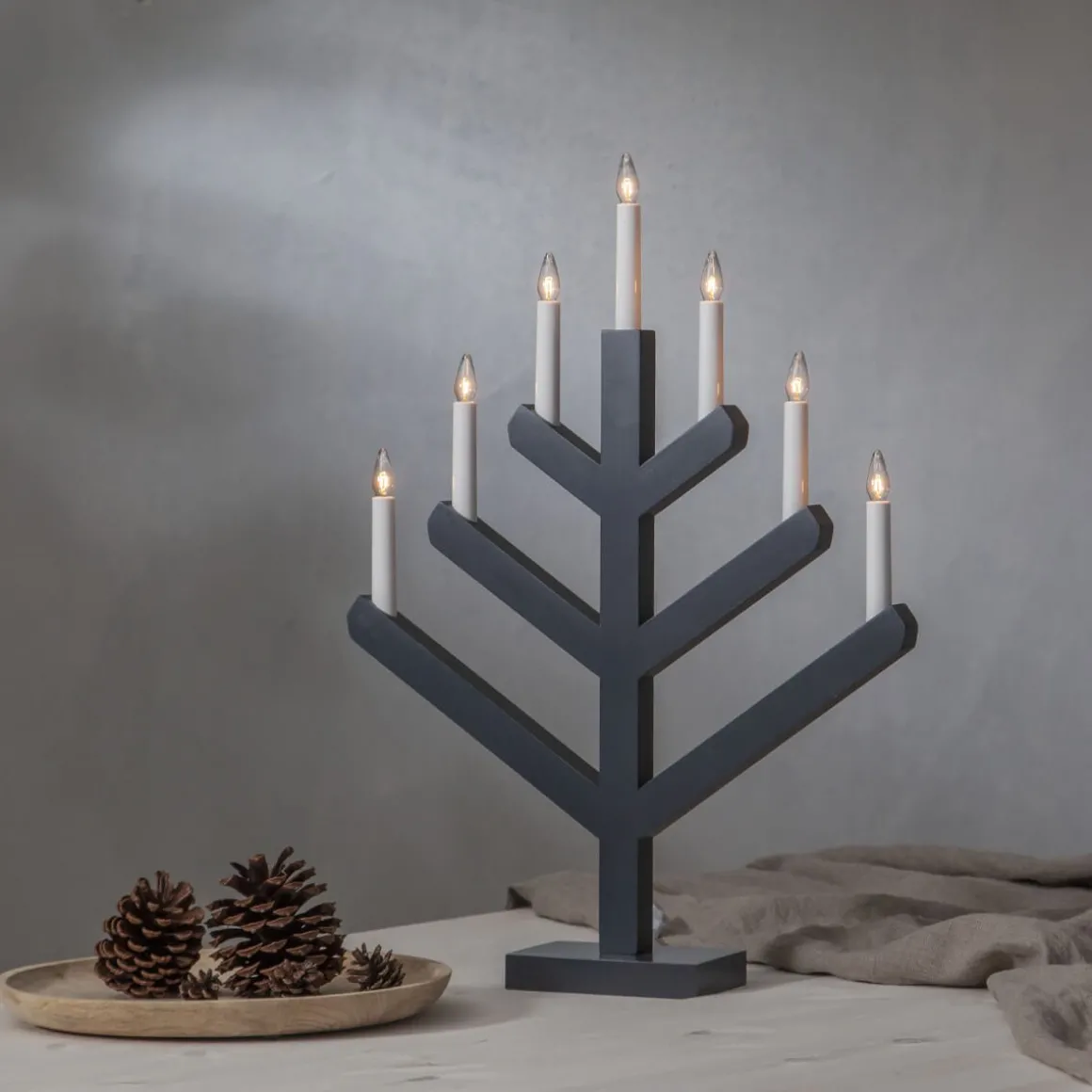 VINGA Ljusstake 7L 62cm Grafit