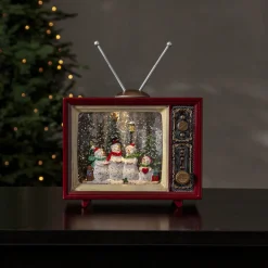 VINTER Inomhusdekoration RetroTV Batteri 19cm Röd