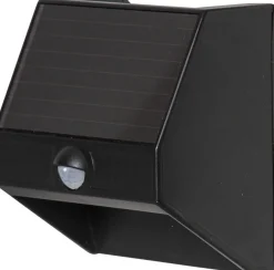 WALLY 50/5 LUMEN Solcells-vägglykta 11cm Svart