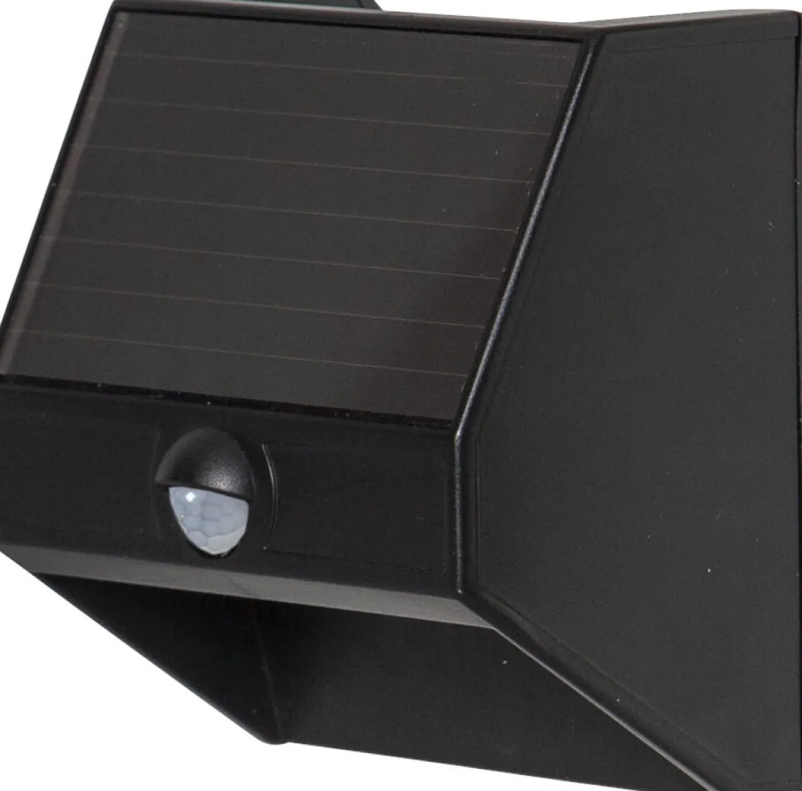 WALLY 50/5 LUMEN Solcells-vägglykta 11cm Svart