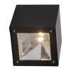 WALLY CUBE Vägglykta Solcell 10cm Svart