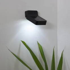 WALLY Solcells-vägglykta 5,5cm Svart IP44