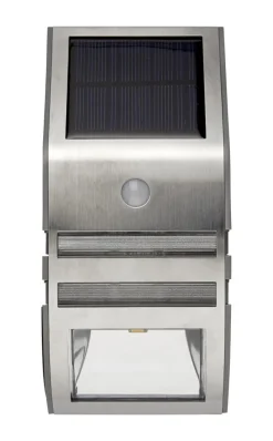 WALLY Solcells-Vägglykta 17cm Rostfritt Stål