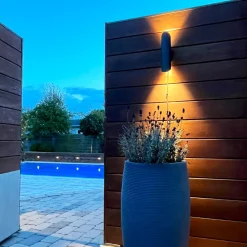 Wally Vägglampa 3,5cm 12V 29Cm Grå IP44