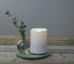 WATER CANDLE LED-Blockljus 14cm Vit