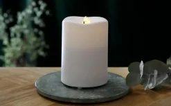 WATER CANDLE LED-Blockljus 14cm Vit