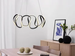 WAVE LED Takpendel Stepdim 55cm Svart