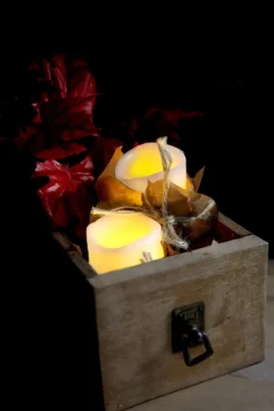 WAVE LED-Blockljus 2-pack 6cm Vit