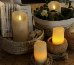 WAVE LED-Blockljus 2-pack 6cm Vit