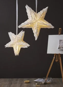 WHITE Pappersstjärna 50cm Vit