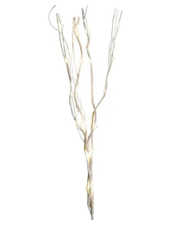 WILLOW DEWDROP Dekorationskvist 8cm 24LED Natur