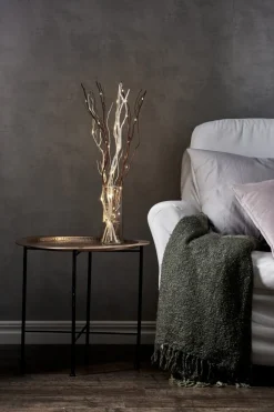 WILLOW DEWDROP Dekorationskvist 8cm 24LED Natur