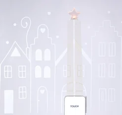 WINDO Inomhusdekoration Hus Batteri 21cm Vit