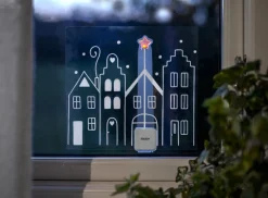 WINDO Inomhusdekoration Hus Batteri 21cm Vit