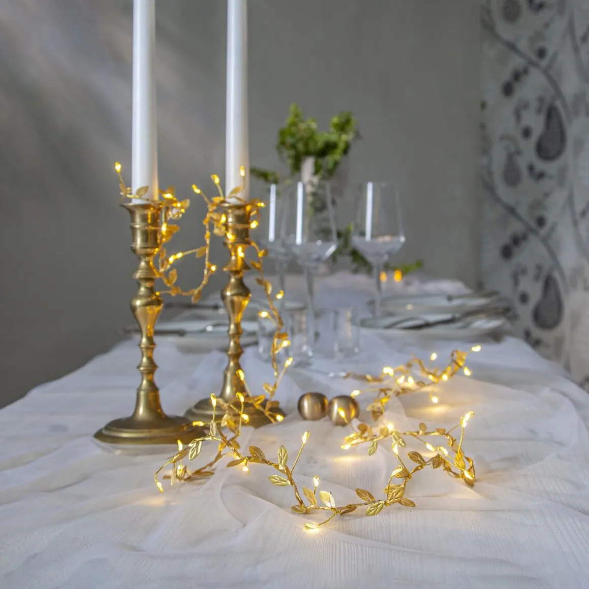 WINNY LjusslingaBatteri 2m 60LED Varmvit/Guld