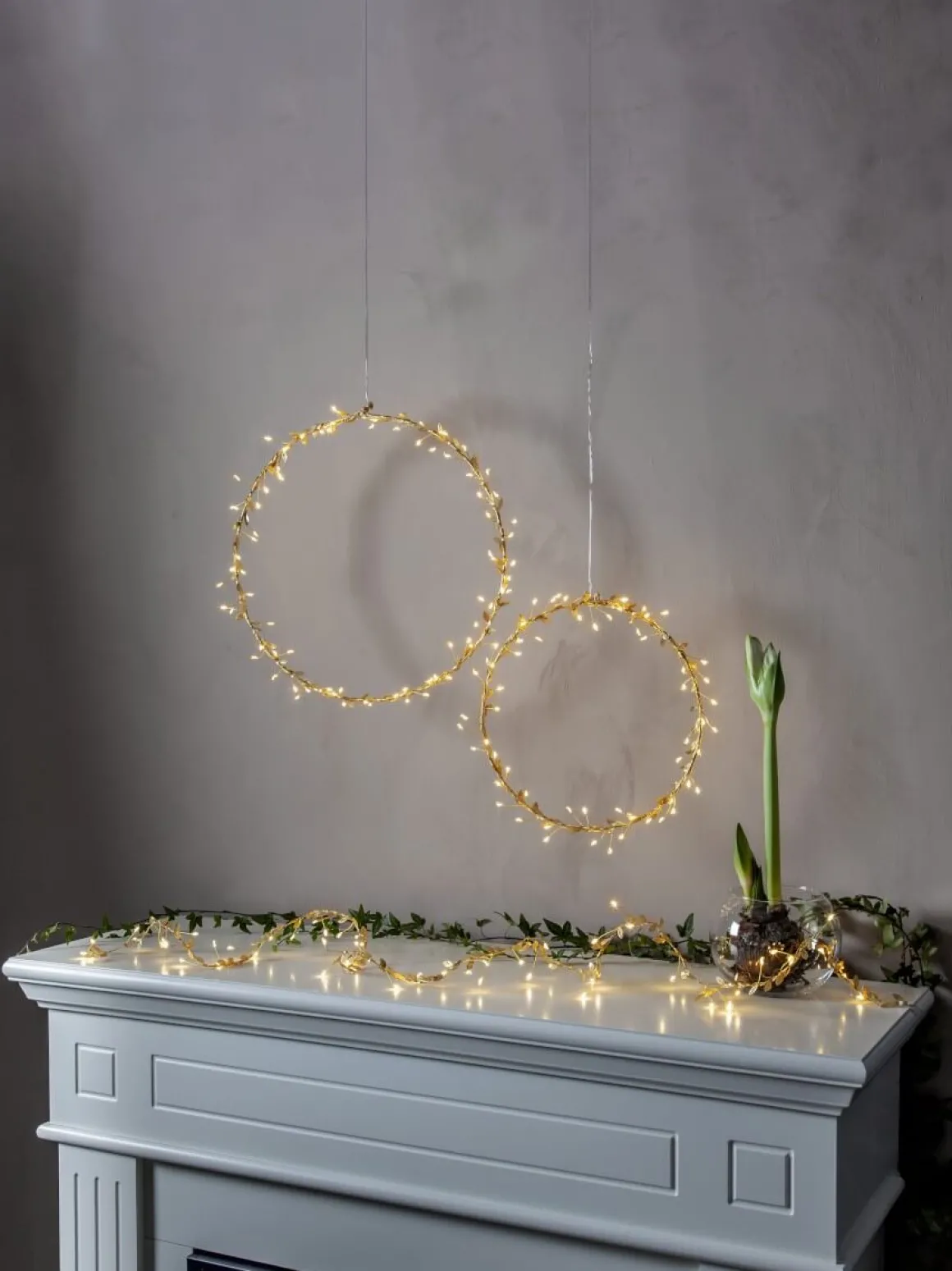 WINNY LjusslingaBatteri 2m 60LED Varmvit/Guld