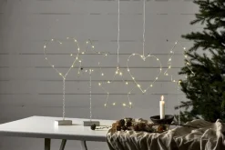 WIRY GRAN Bordsdekoration 16cm 12LED Grå