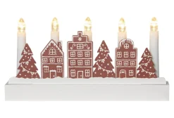 YULETIDE Ljusstake Batteri 5L 28cm Brun