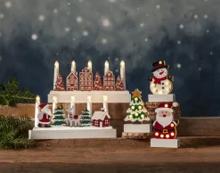 YULETIDE Ljusstake Batteri 5L 28cm Brun