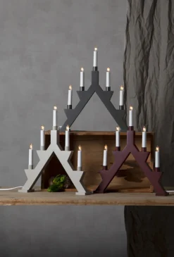 ZACK Träljusstake 5L 41cm Elefantgrå